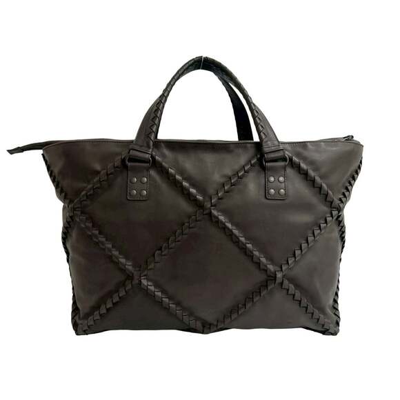 BOTTEGA VENETA Brown Leather Intrecciato Boston Bag - Picture 3 of 10